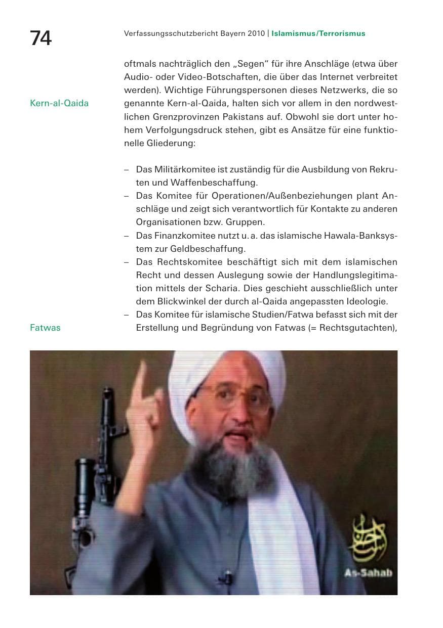 Seite 76 des Verfassungsschutzbericht 2010 Bayern