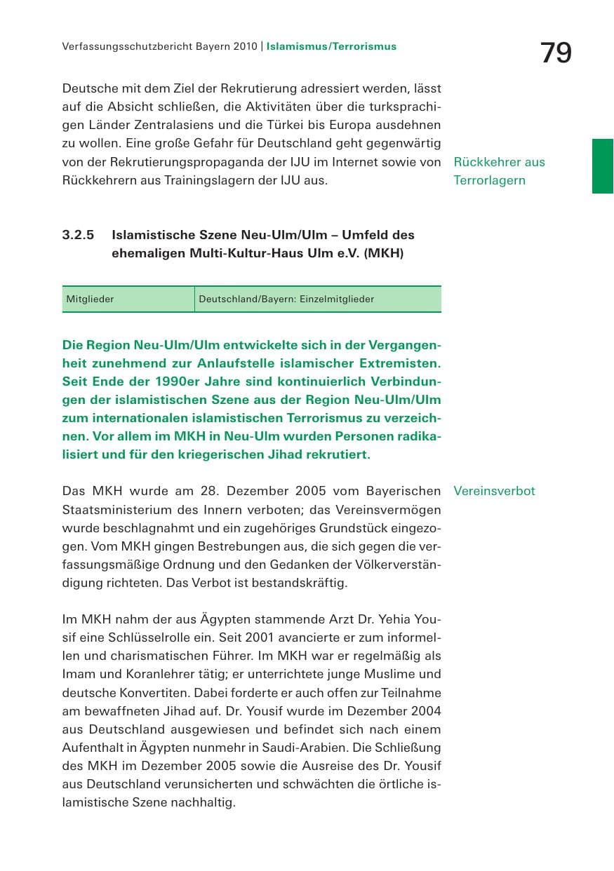Seite 81 des Verfassungsschutzbericht 2010 Bayern