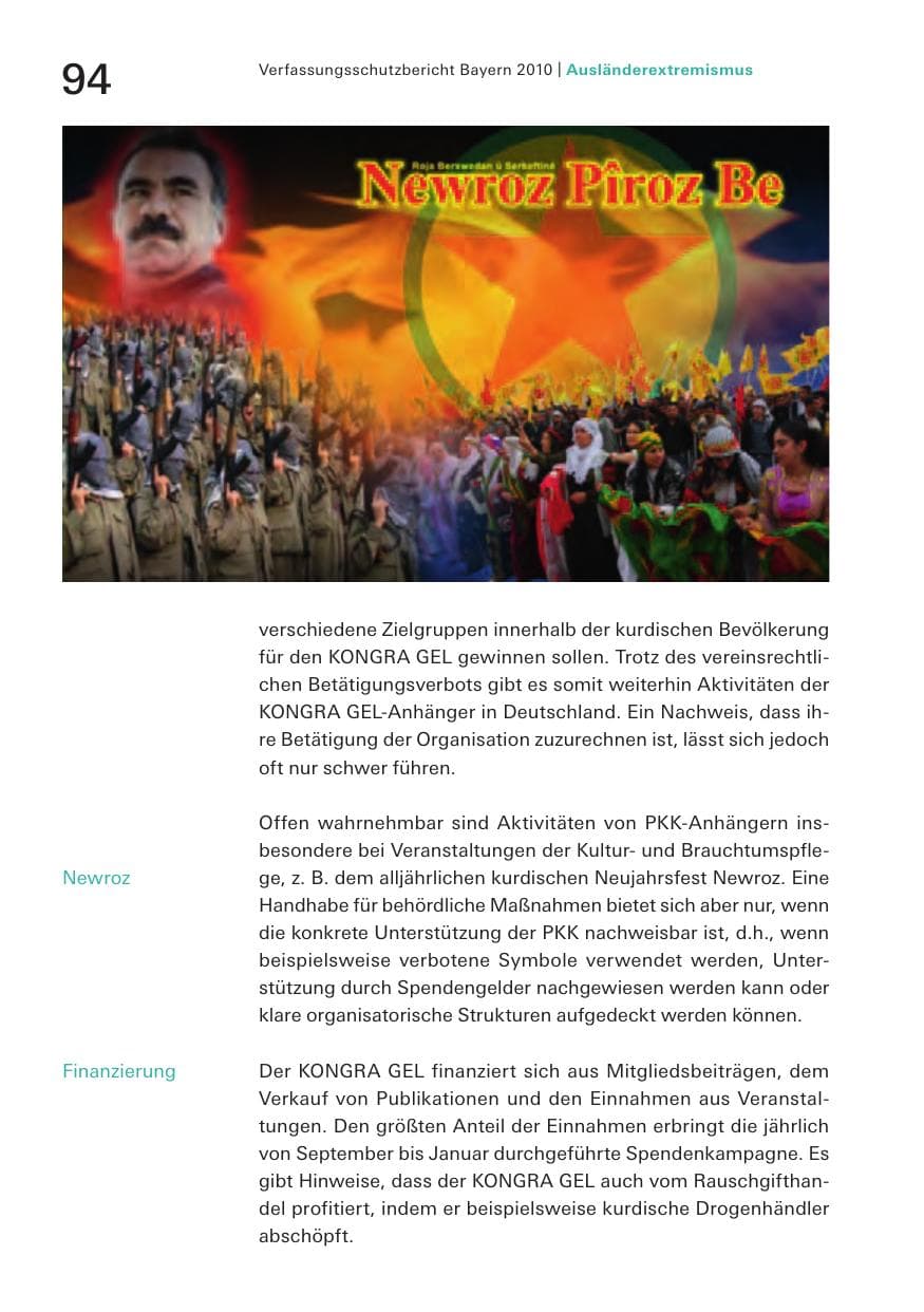 Seite 96 des Verfassungsschutzbericht 2010 Bayern