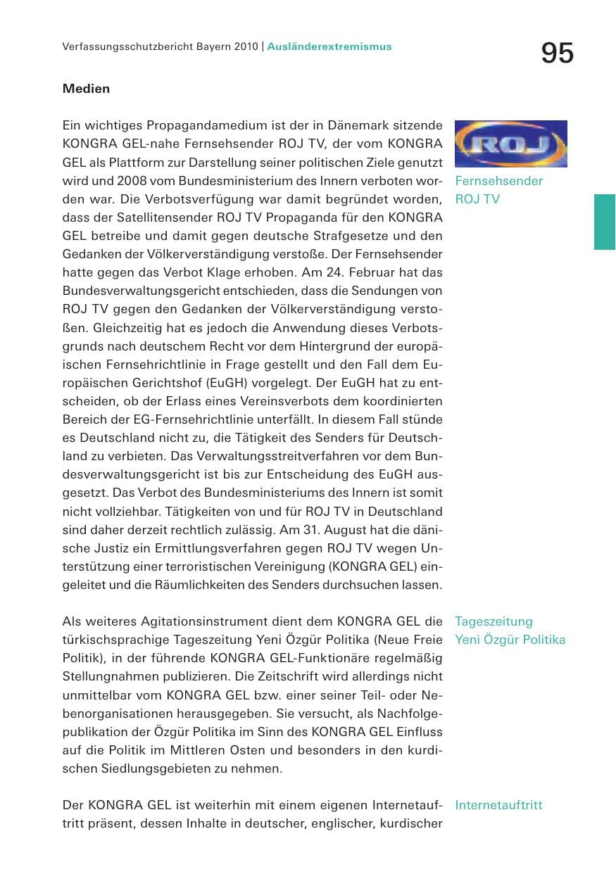 Seite 97 des Verfassungsschutzbericht 2010 Bayern