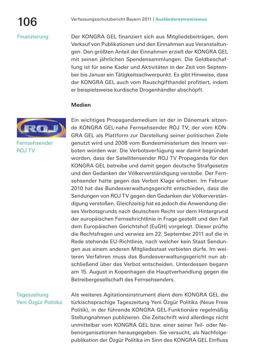 Seite 108 des Verfassungsschutzbericht 2011 Bayern