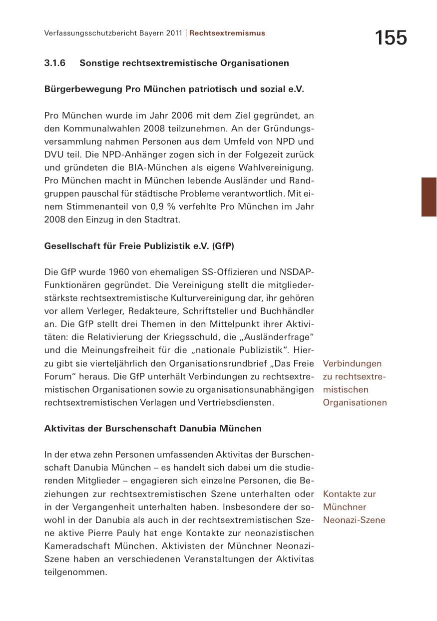 Seite 157 des Verfassungsschutzbericht 2011 Bayern
