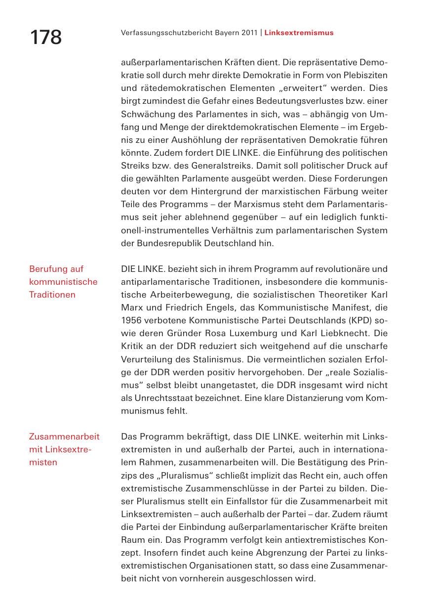 Seite 180 des Verfassungsschutzbericht 2011 Bayern