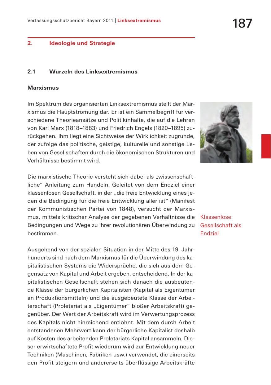 Seite 189 des Verfassungsschutzbericht 2011 Bayern