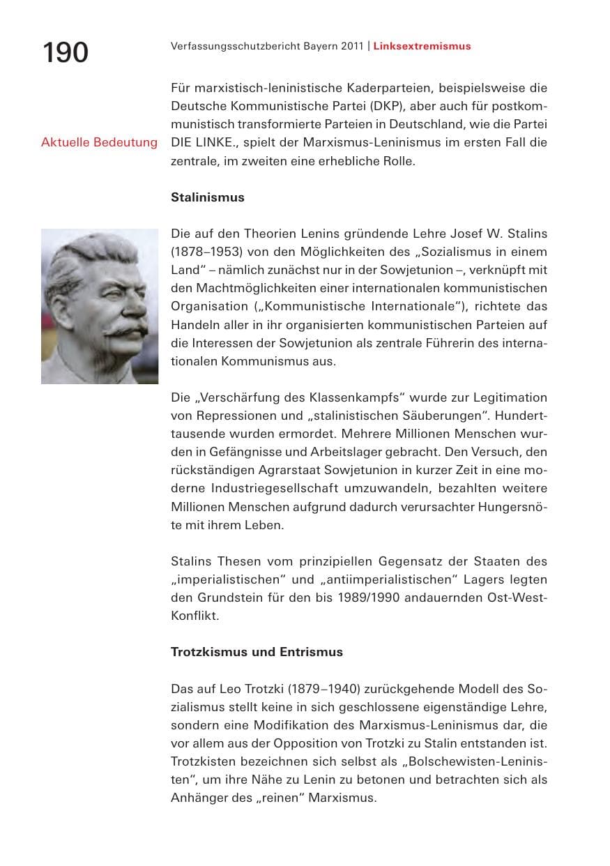 Seite 192 des Verfassungsschutzbericht 2011 Bayern