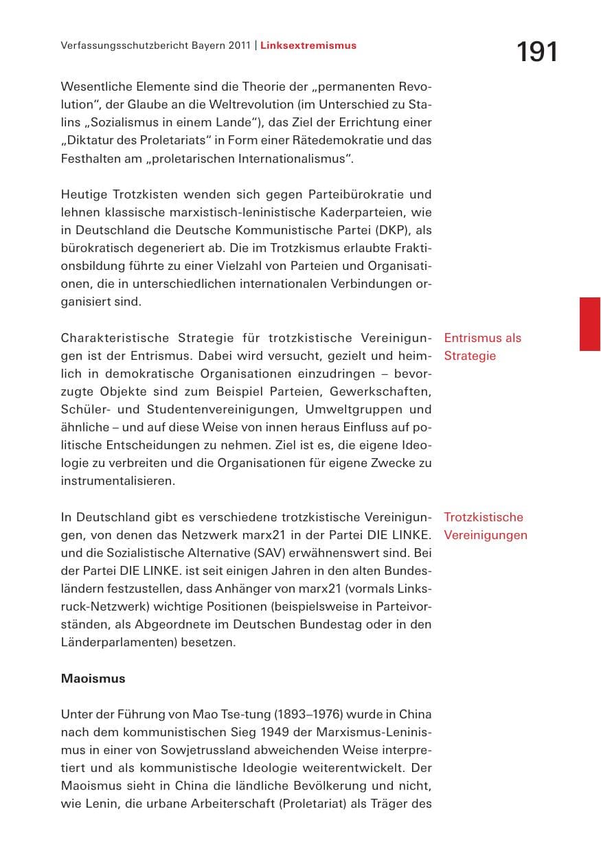 Seite 193 des Verfassungsschutzbericht 2011 Bayern