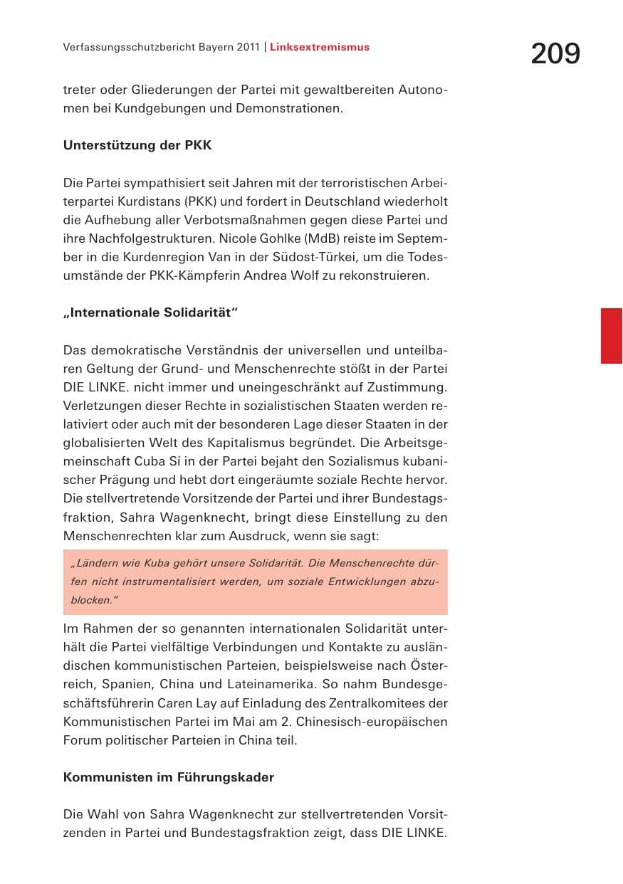 Seite 211 des Verfassungsschutzbericht 2011 Bayern
