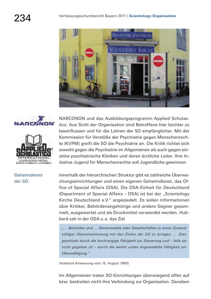 Seite 236 des Verfassungsschutzbericht 2011 Bayern