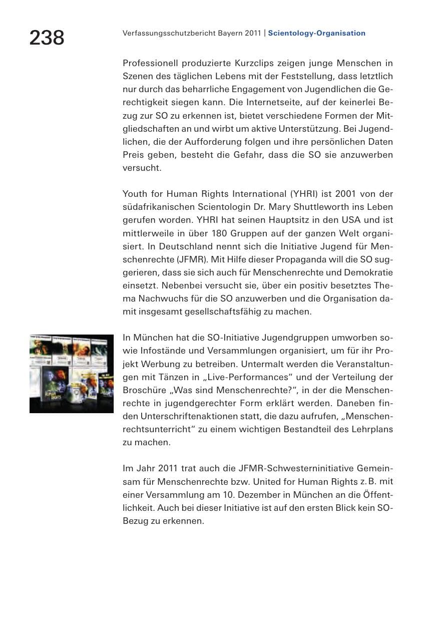 Seite 240 des Verfassungsschutzbericht 2011 Bayern