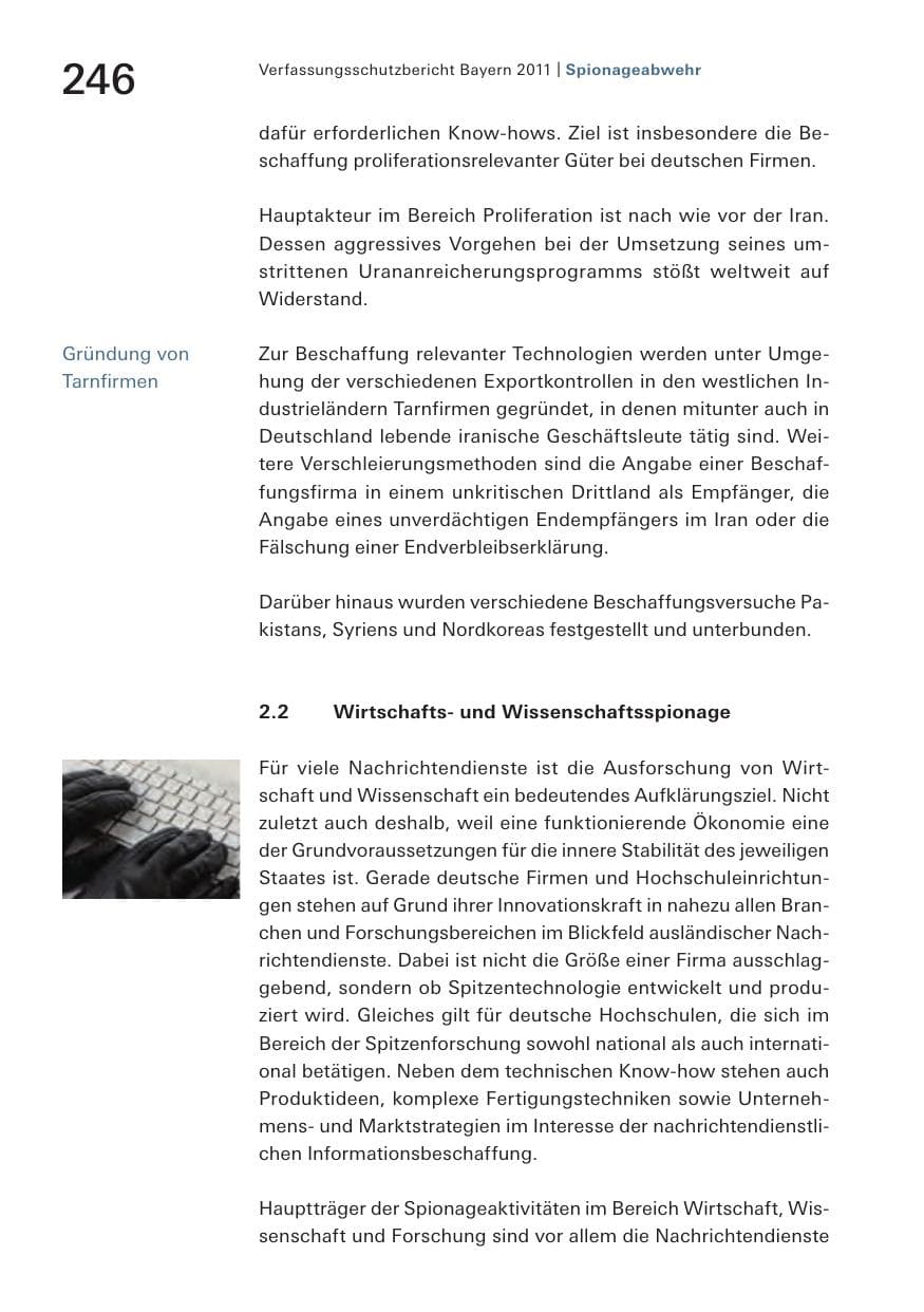 Seite 248 des Verfassungsschutzbericht 2011 Bayern