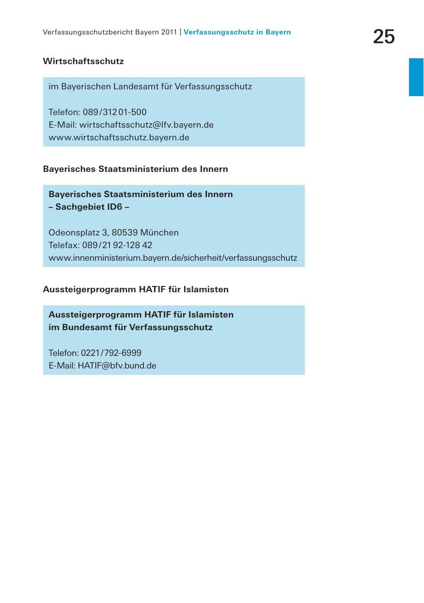 Seite 27 des Verfassungsschutzbericht 2011 Bayern
