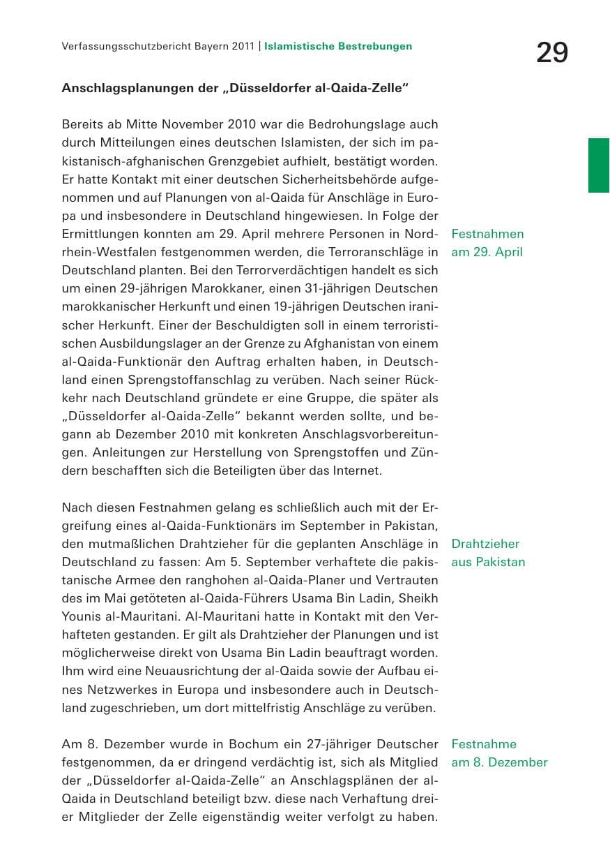 Seite 31 des Verfassungsschutzbericht 2011 Bayern
