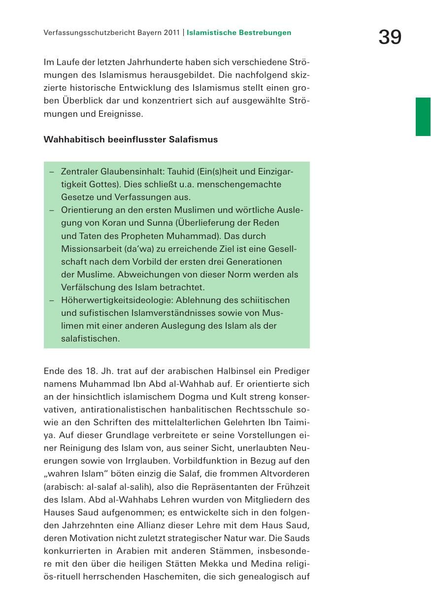Seite 41 des Verfassungsschutzbericht 2011 Bayern