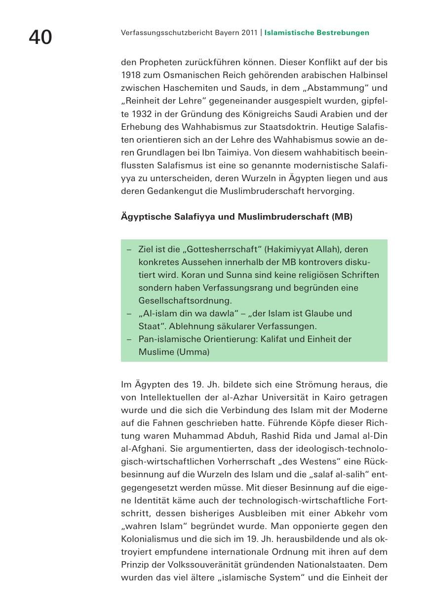 Seite 42 des Verfassungsschutzbericht 2011 Bayern