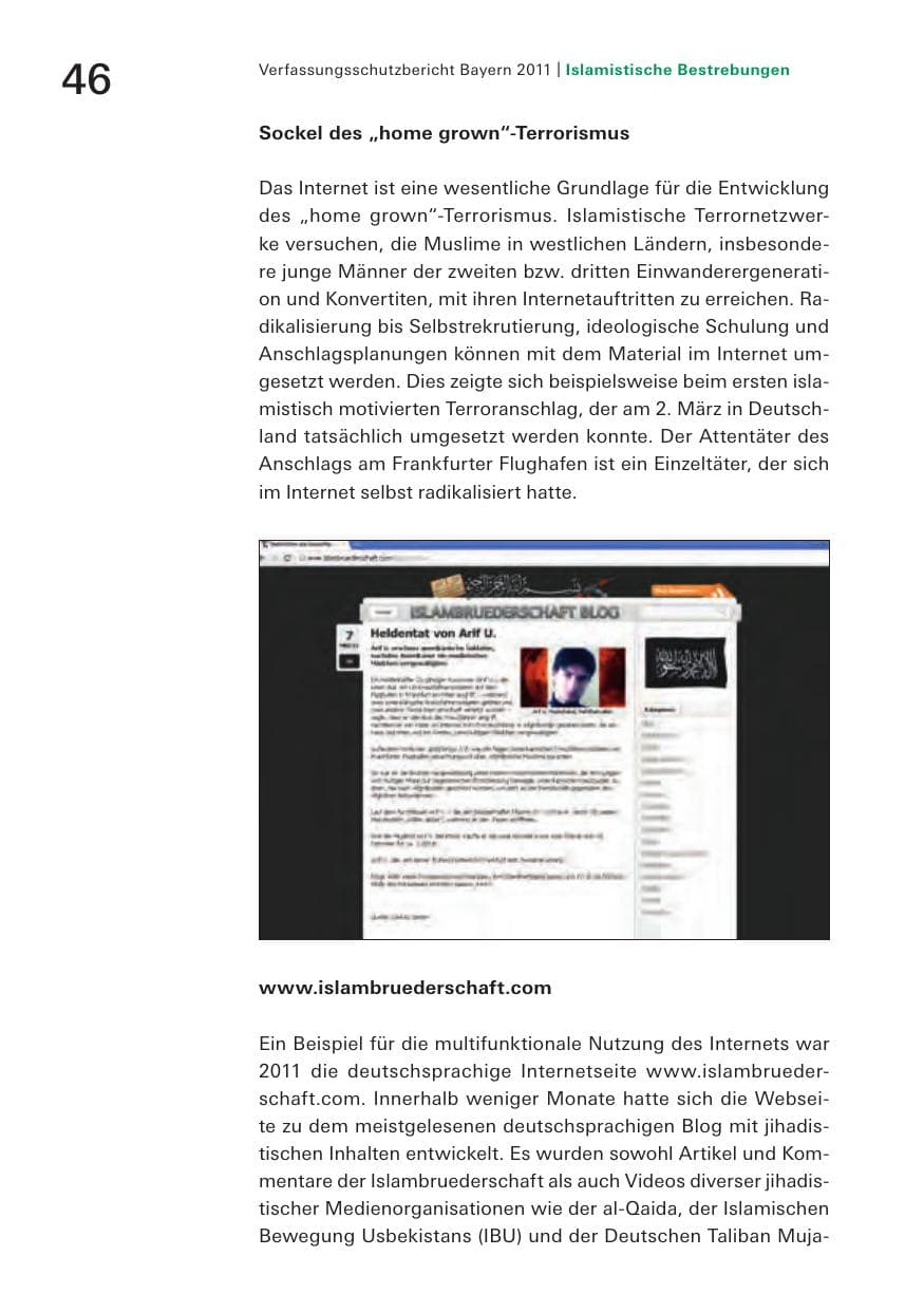 Seite 48 des Verfassungsschutzbericht 2011 Bayern