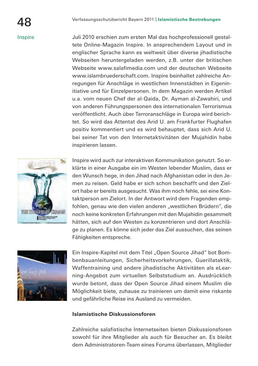 Seite 50 des Verfassungsschutzbericht 2011 Bayern