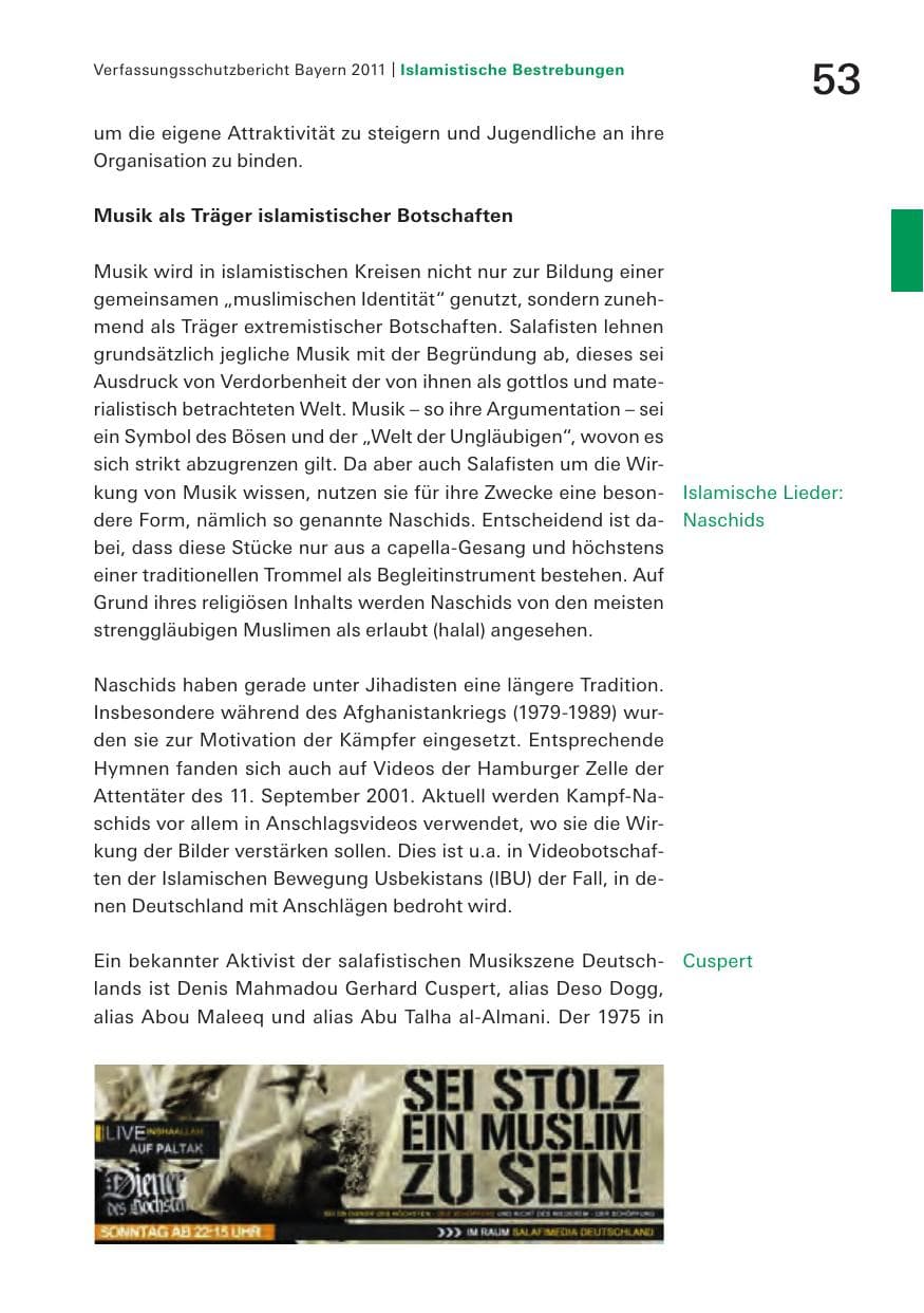 Seite 55 des Verfassungsschutzbericht 2011 Bayern