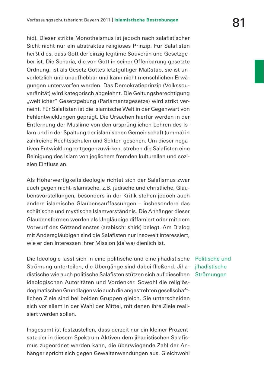Seite 83 des Verfassungsschutzbericht 2011 Bayern