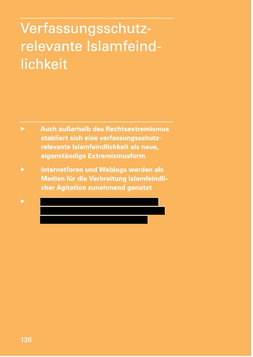 Seite 136 des Verfassungsschutzbericht 2013 Bayern