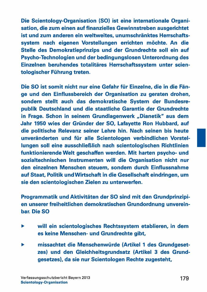 Seite 179 des Verfassungsschutzbericht 2013 Bayern