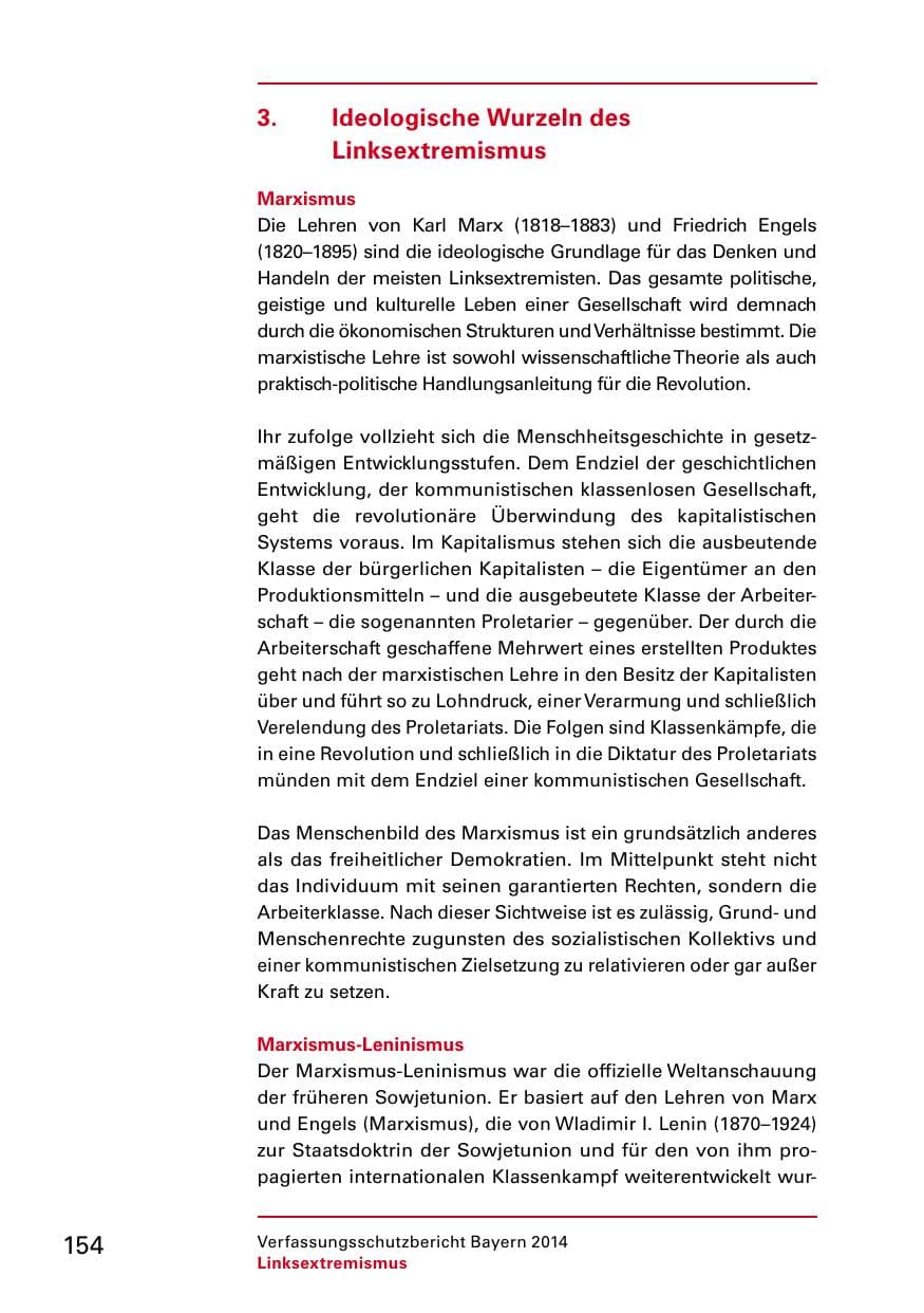 Seite 156 des Verfassungsschutzbericht 2014 Bayern