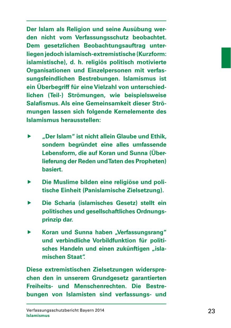 Seite 25 des Verfassungsschutzbericht 2014 Bayern