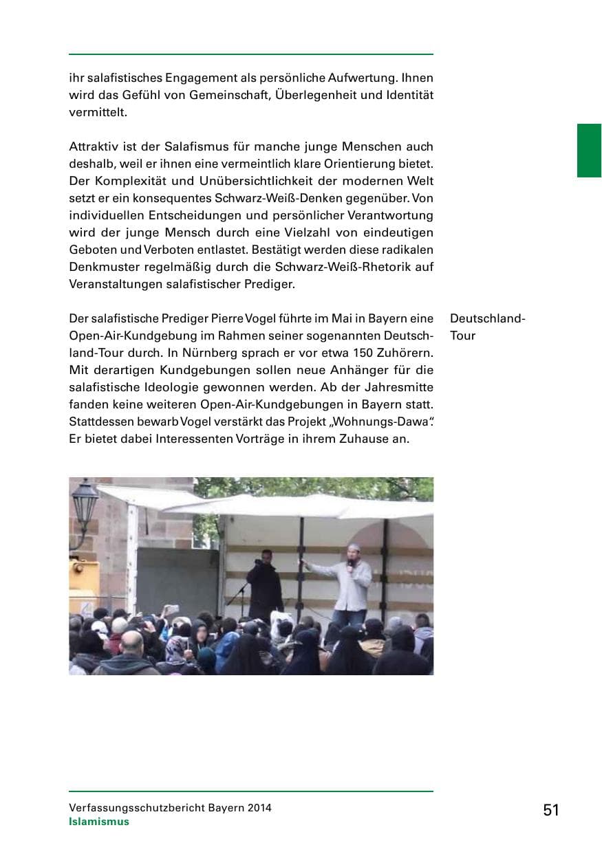 Seite 53 des Verfassungsschutzbericht 2014 Bayern