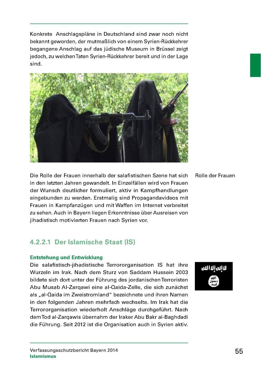Seite 57 des Verfassungsschutzbericht 2014 Bayern
