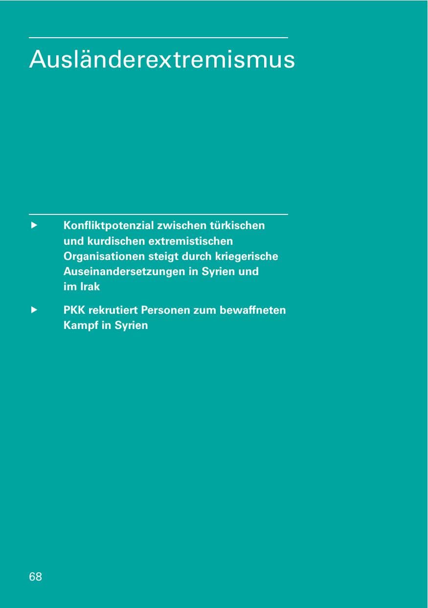 Seite 70 des Verfassungsschutzbericht 2014 Bayern