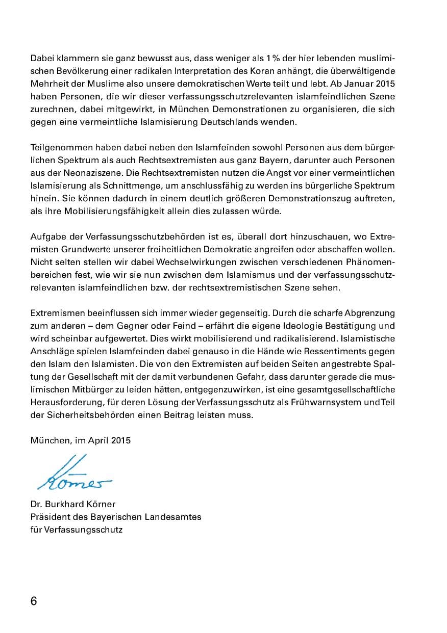 Seite 8 des Verfassungsschutzbericht 2014 Bayern
