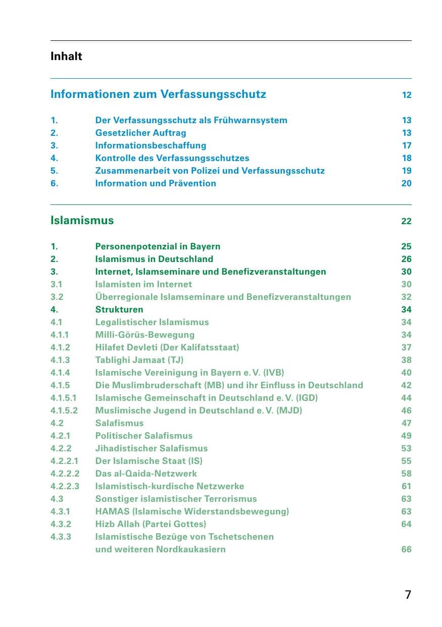 Seite 9 des Verfassungsschutzbericht 2014 Bayern