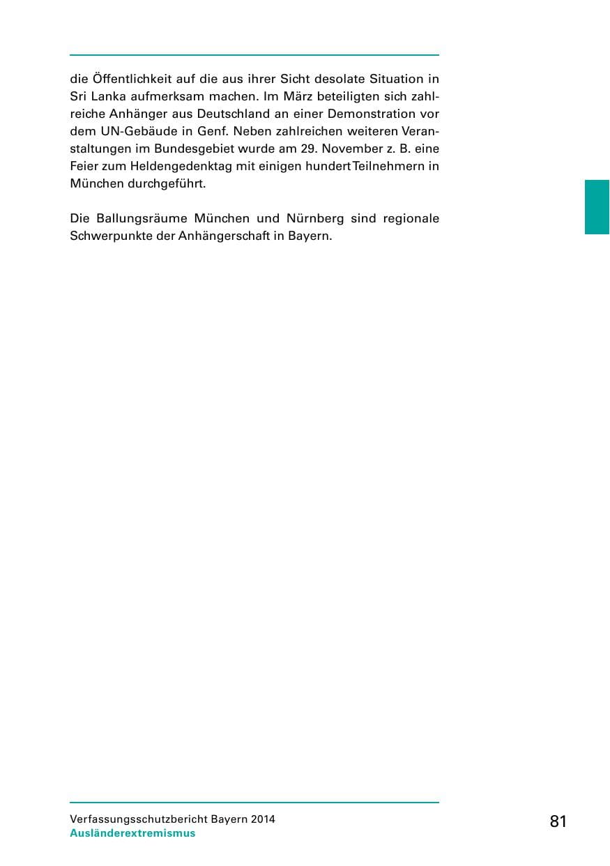 Seite 83 des Verfassungsschutzbericht 2014 Bayern