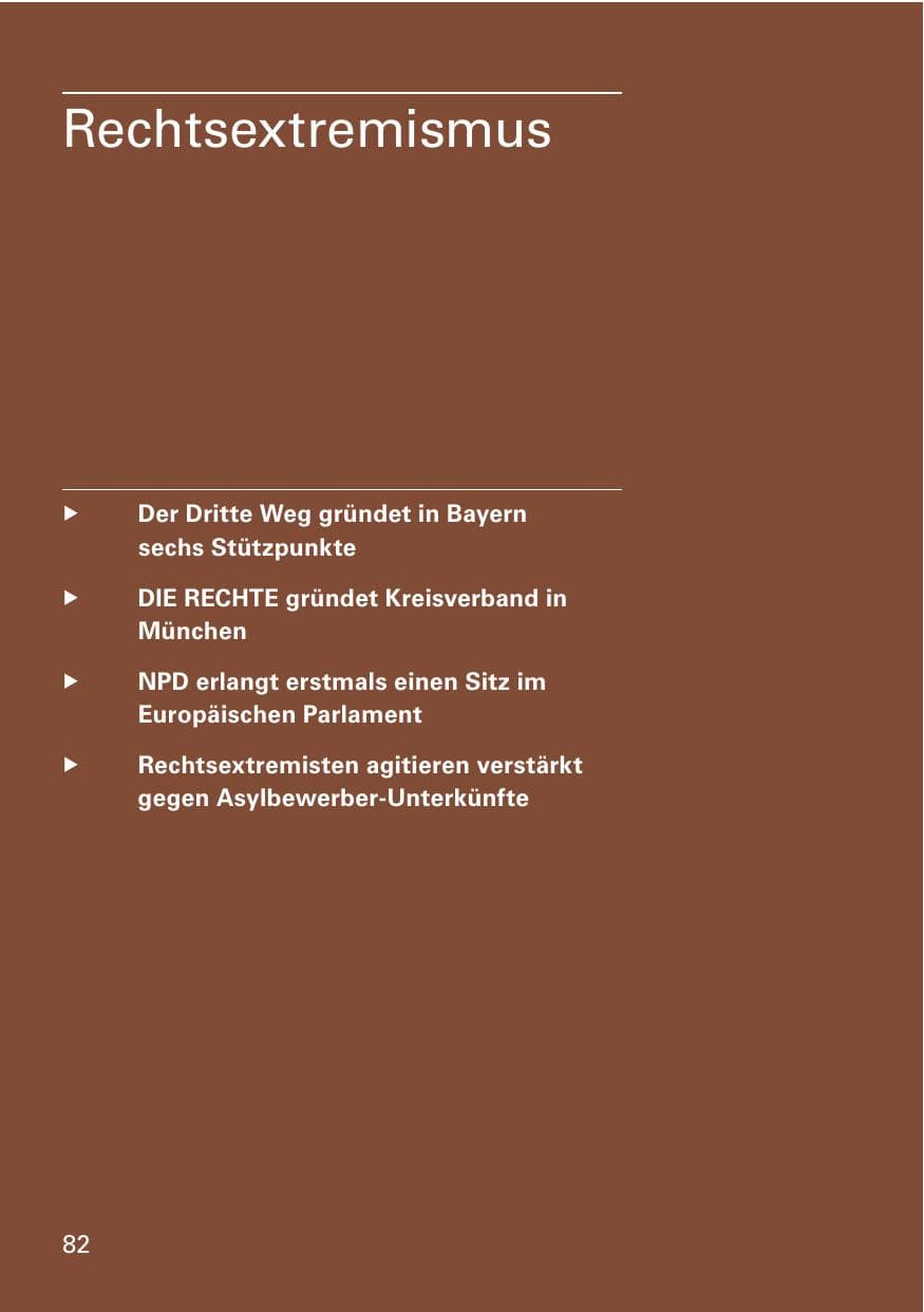 Seite 84 des Verfassungsschutzbericht 2014 Bayern