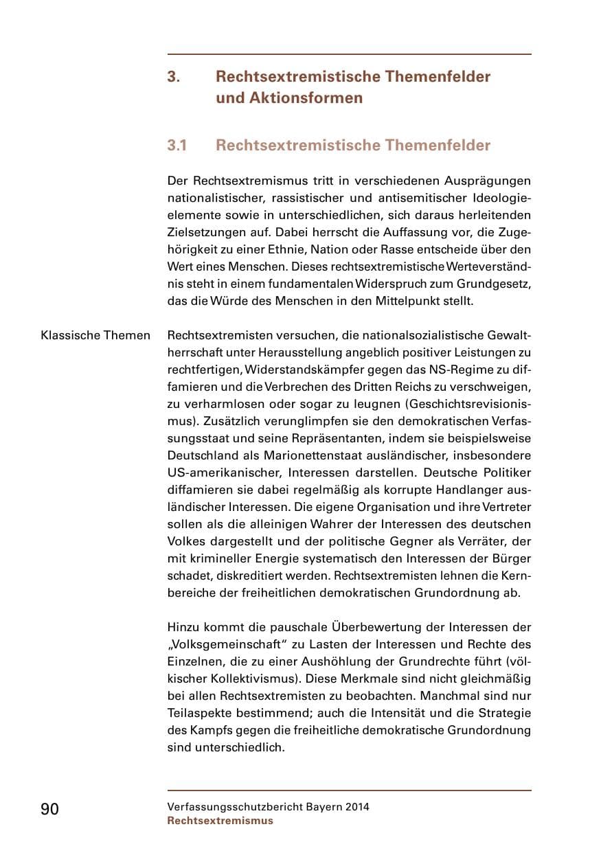 Seite 92 des Verfassungsschutzbericht 2014 Bayern