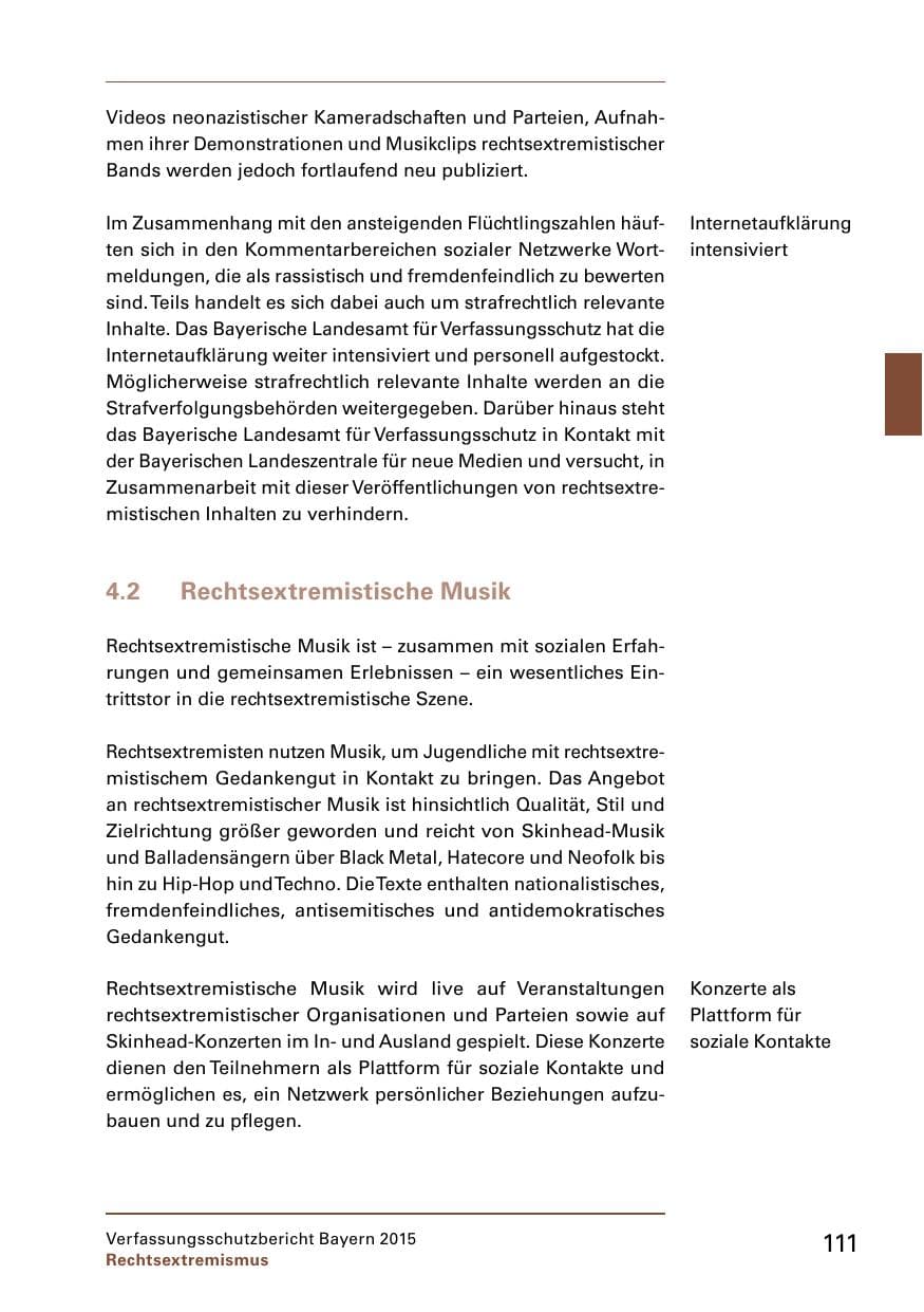 Seite 113 des Verfassungsschutzbericht 2015 Bayern