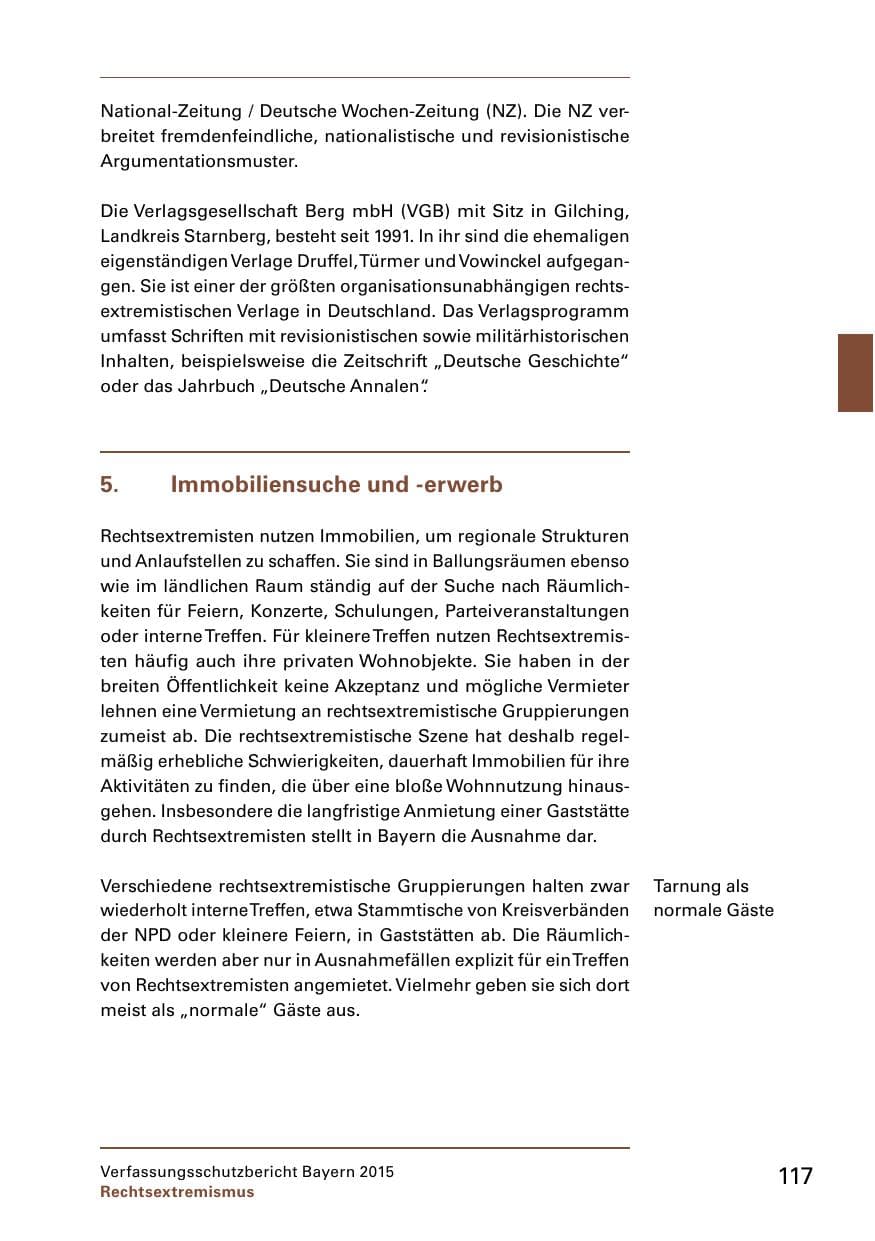 Seite 119 des Verfassungsschutzbericht 2015 Bayern