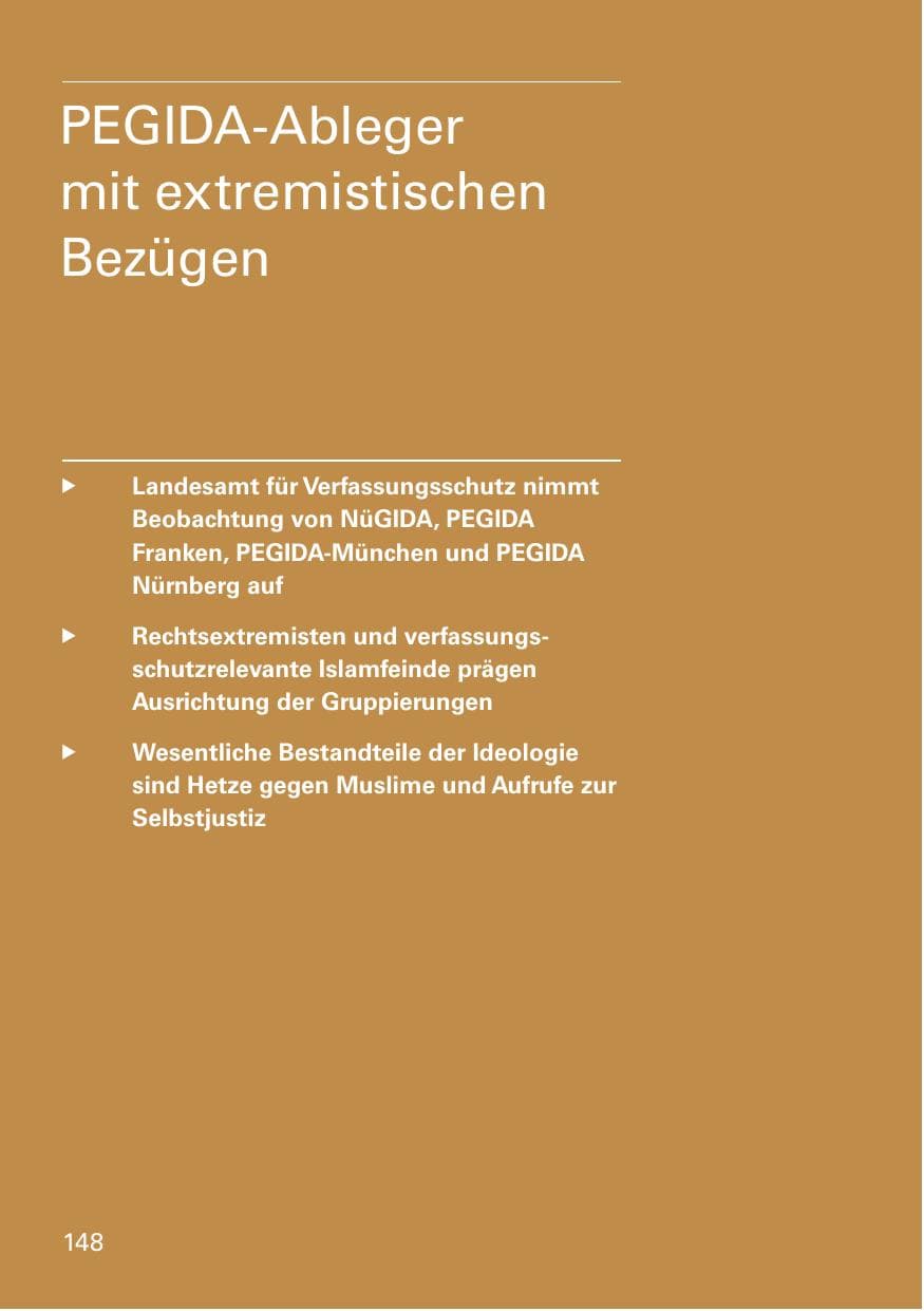 Seite 150 des Verfassungsschutzbericht 2015 Bayern