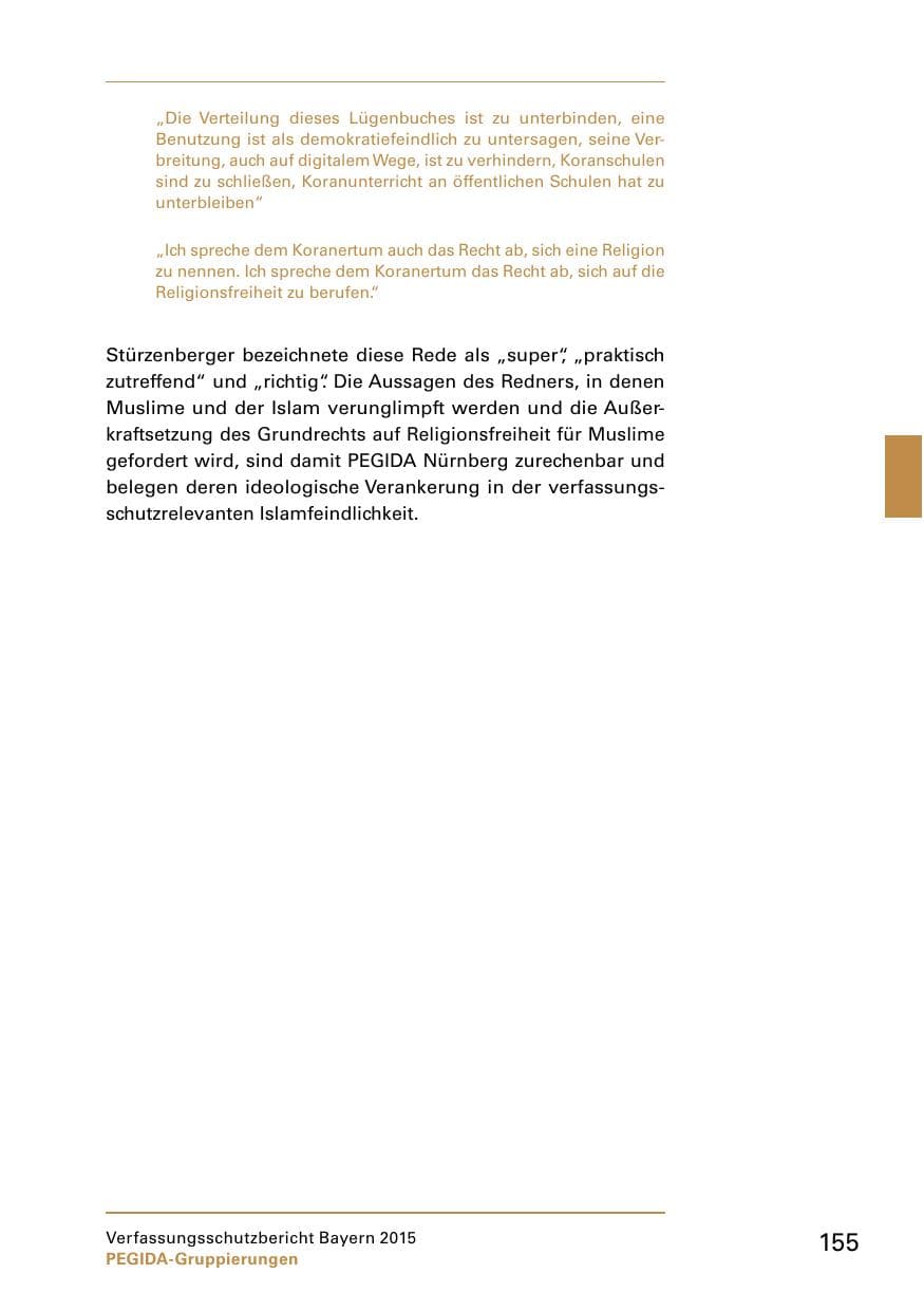 Seite 157 des Verfassungsschutzbericht 2015 Bayern