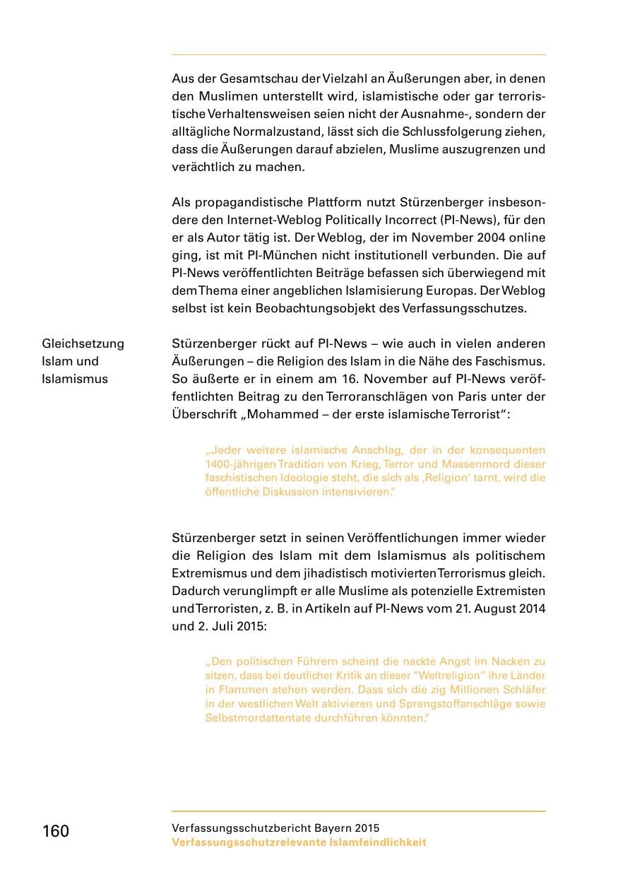 Seite 162 des Verfassungsschutzbericht 2015 Bayern