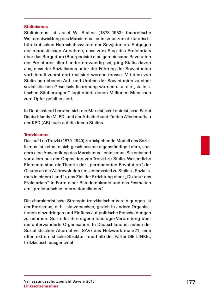 Seite 179 des Verfassungsschutzbericht 2015 Bayern