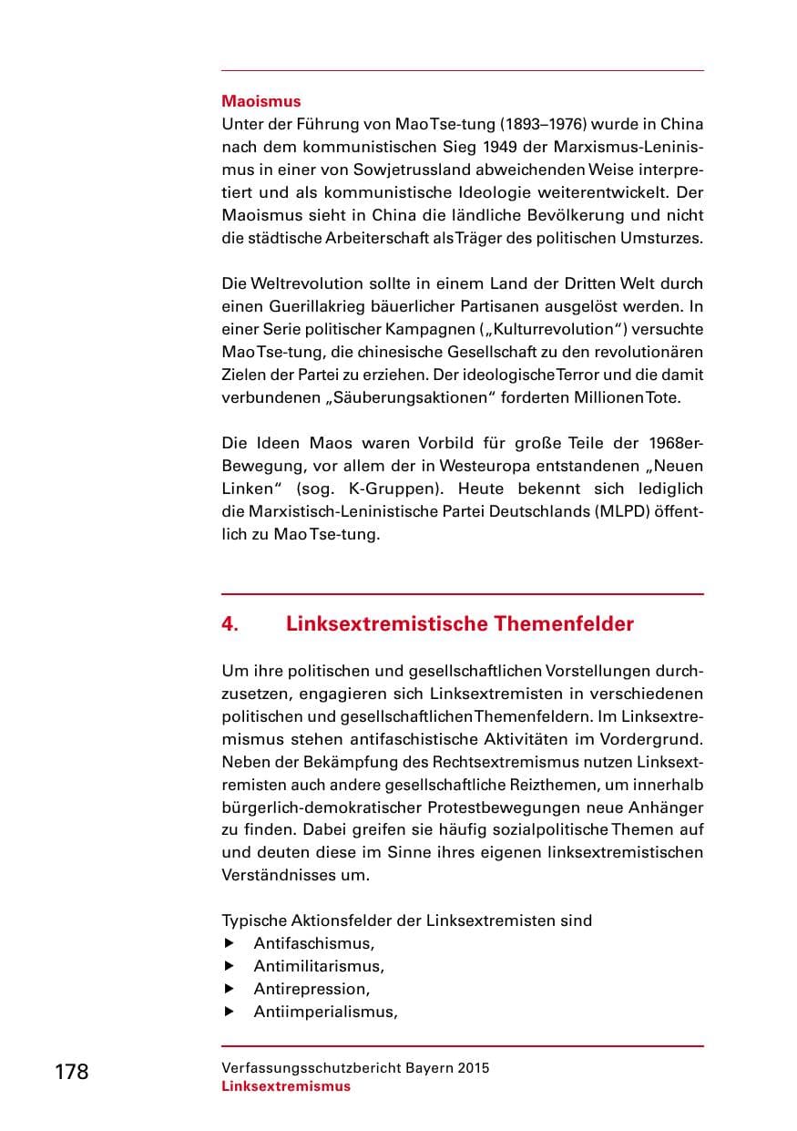 Seite 180 des Verfassungsschutzbericht 2015 Bayern