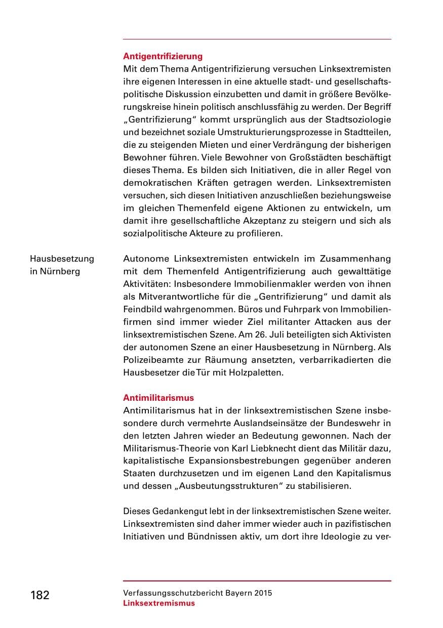 Seite 184 des Verfassungsschutzbericht 2015 Bayern