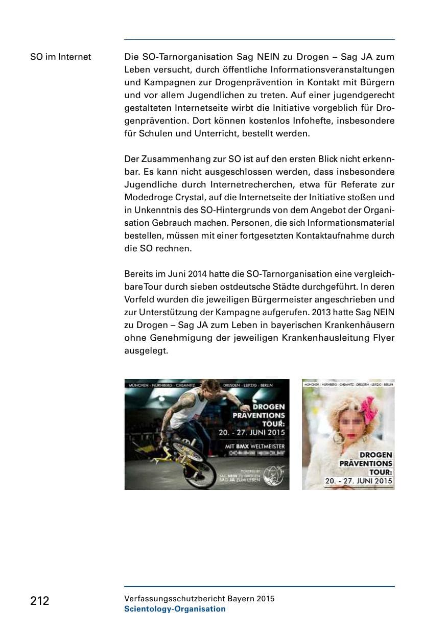 Seite 214 des Verfassungsschutzbericht 2015 Bayern