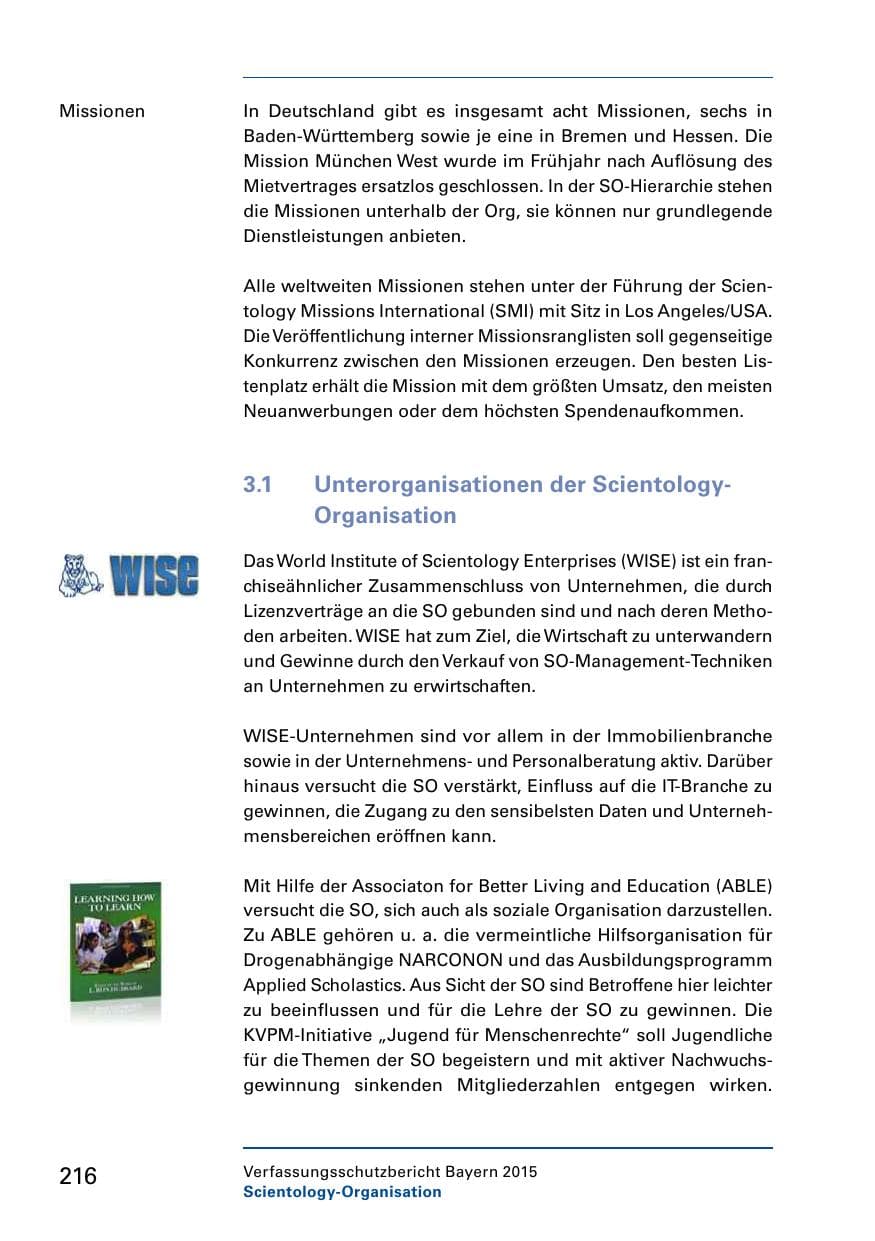 Seite 218 des Verfassungsschutzbericht 2015 Bayern