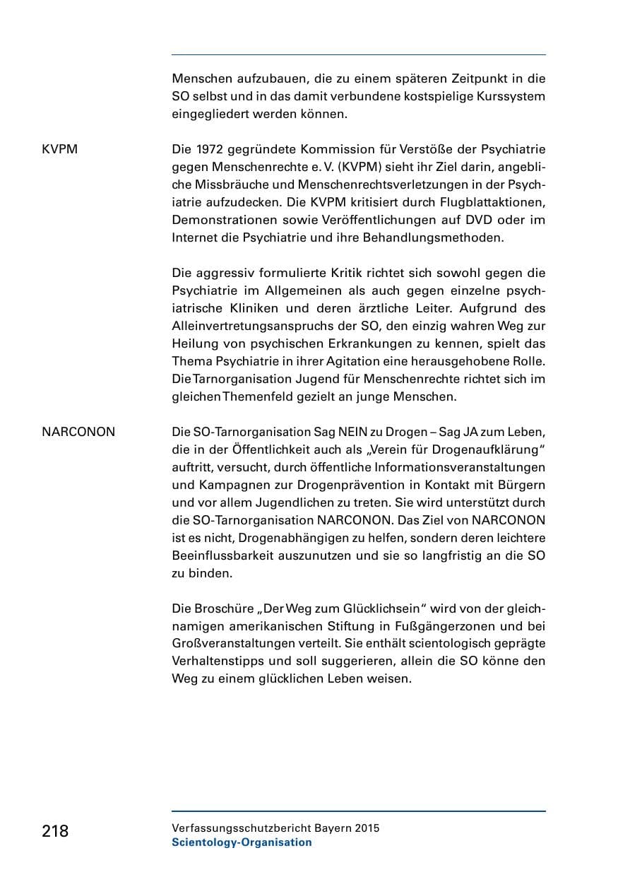 Seite 220 des Verfassungsschutzbericht 2015 Bayern