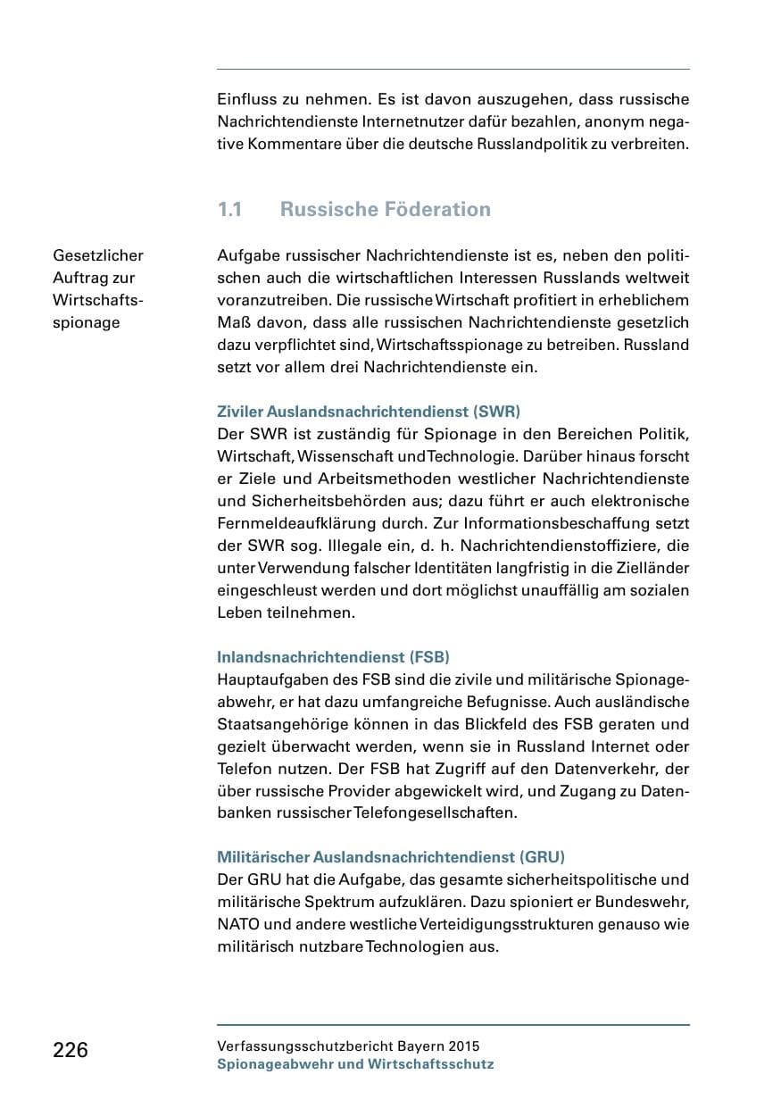 Seite 228 des Verfassungsschutzbericht 2015 Bayern