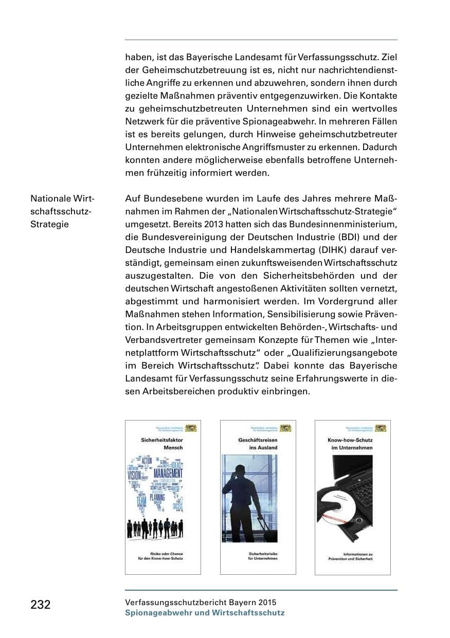 Seite 234 des Verfassungsschutzbericht 2015 Bayern
