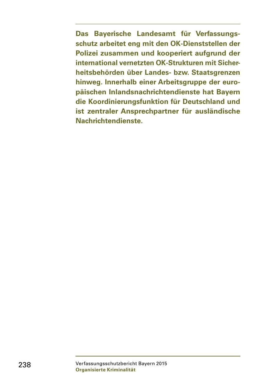 Seite 240 des Verfassungsschutzbericht 2015 Bayern