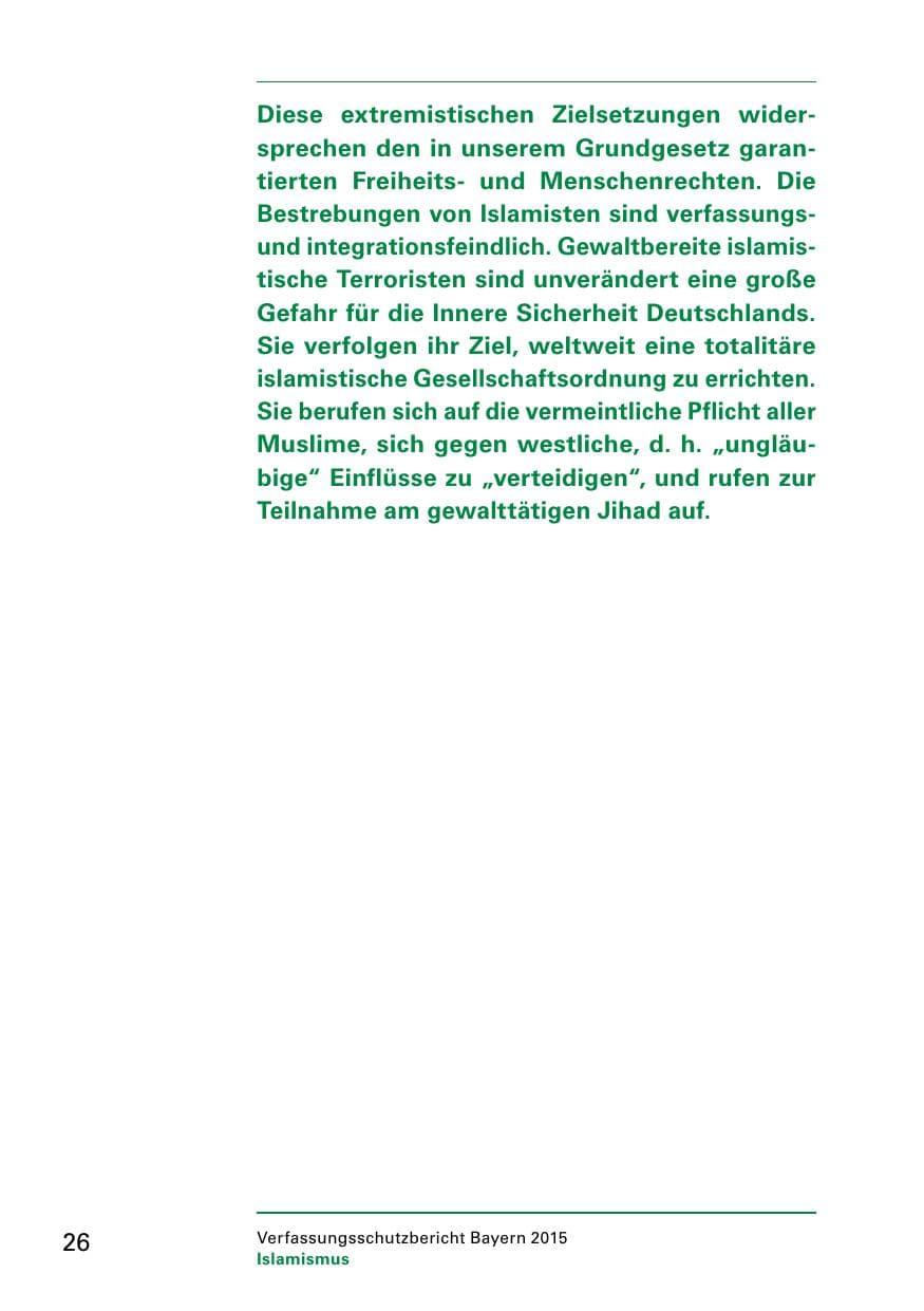 Seite 28 des Verfassungsschutzbericht 2015 Bayern