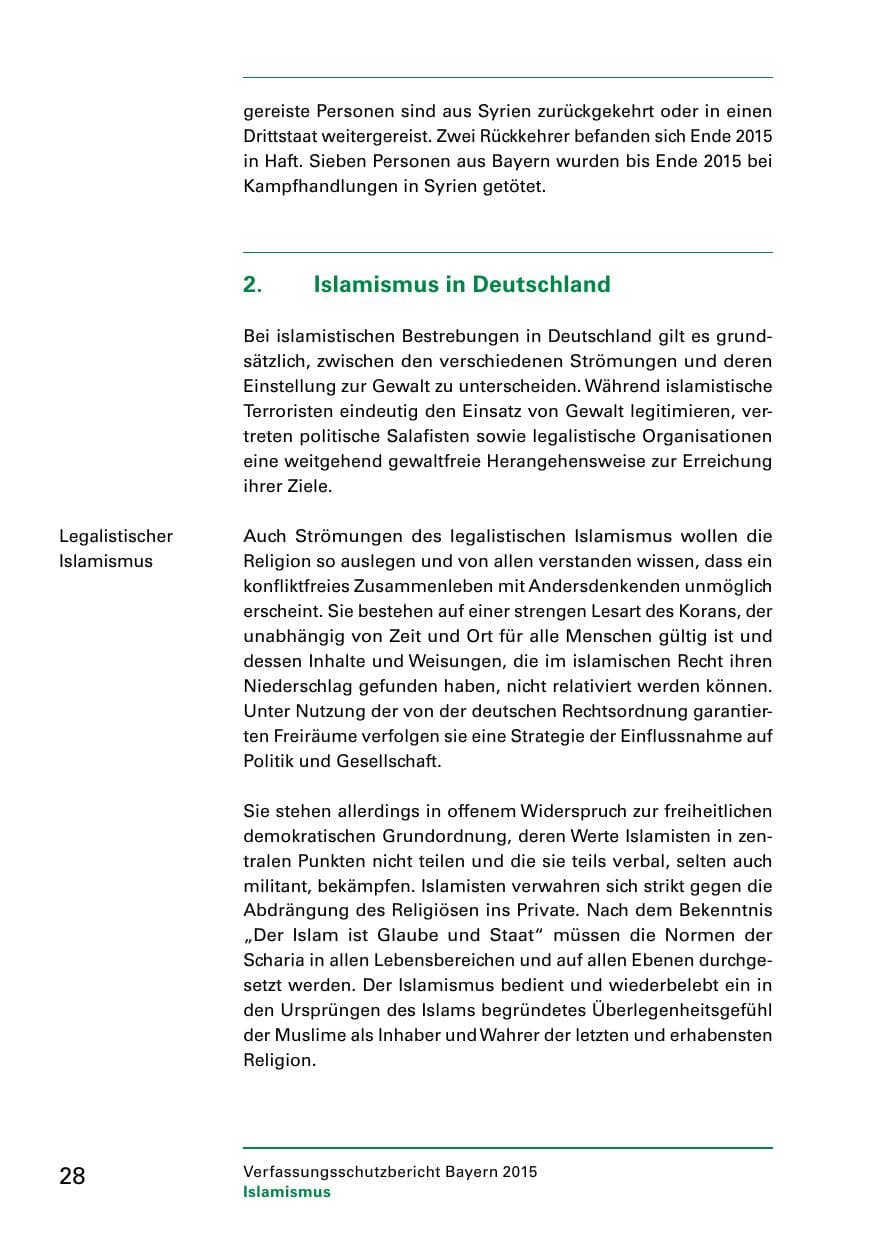 Seite 30 des Verfassungsschutzbericht 2015 Bayern